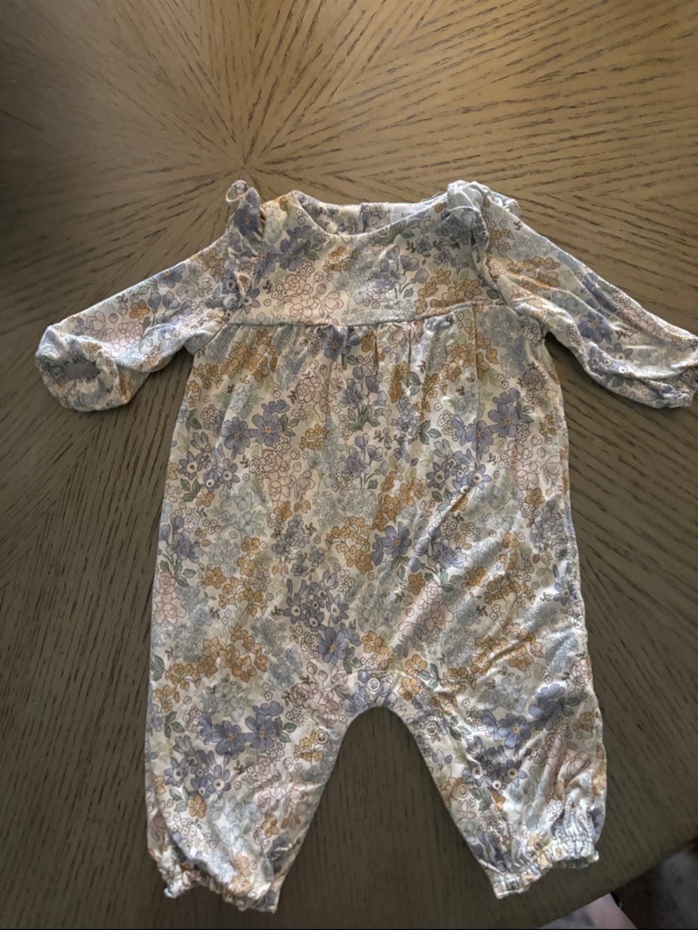 Angel Dear Pastel Floral Baby Romper